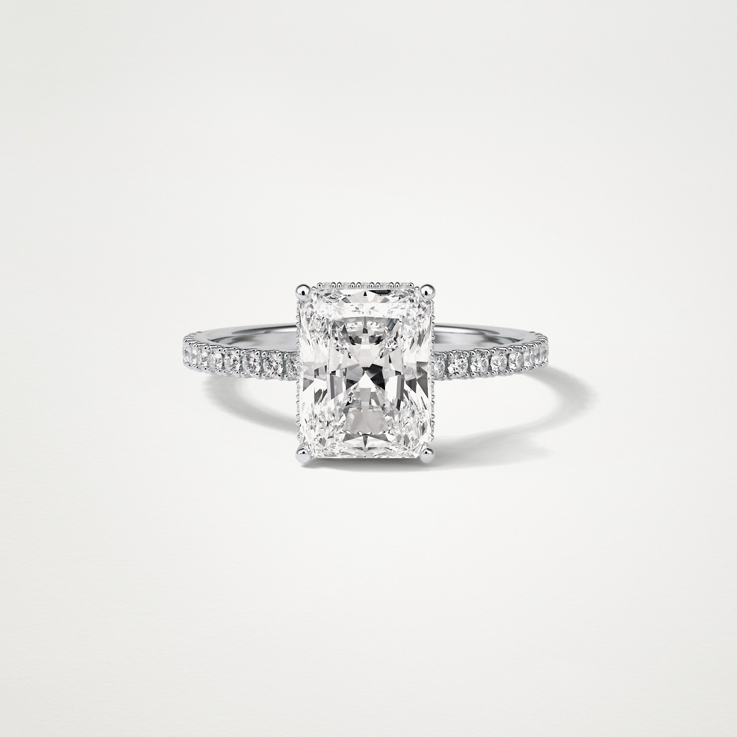 Radaint Hidden Halo & Pave Engagement Ring – 2.43 CT Lab-Created Brilliance in 10K/14K/18K Gold