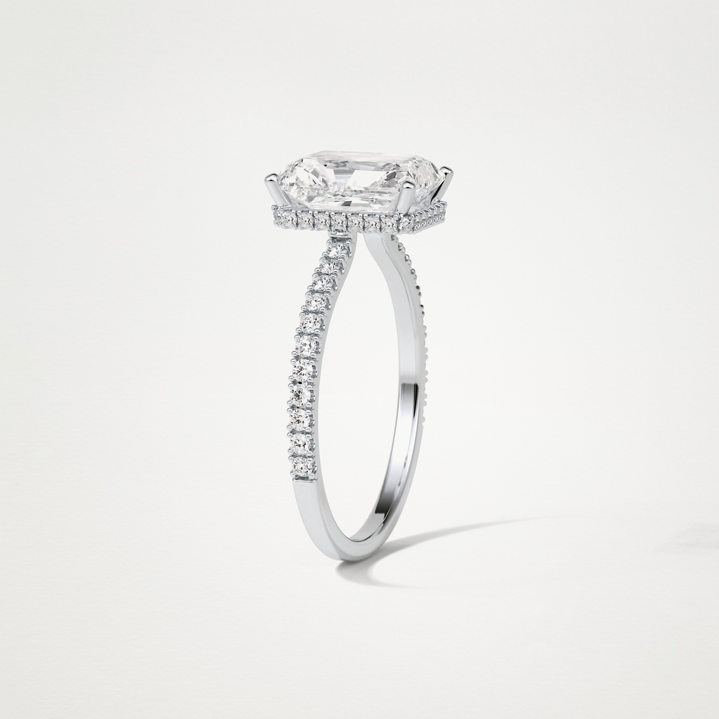 Radaint Hidden Halo & Pave Engagement Ring – 2.43 CT Lab-Created Brilliance in 10K/14K/18K Gold