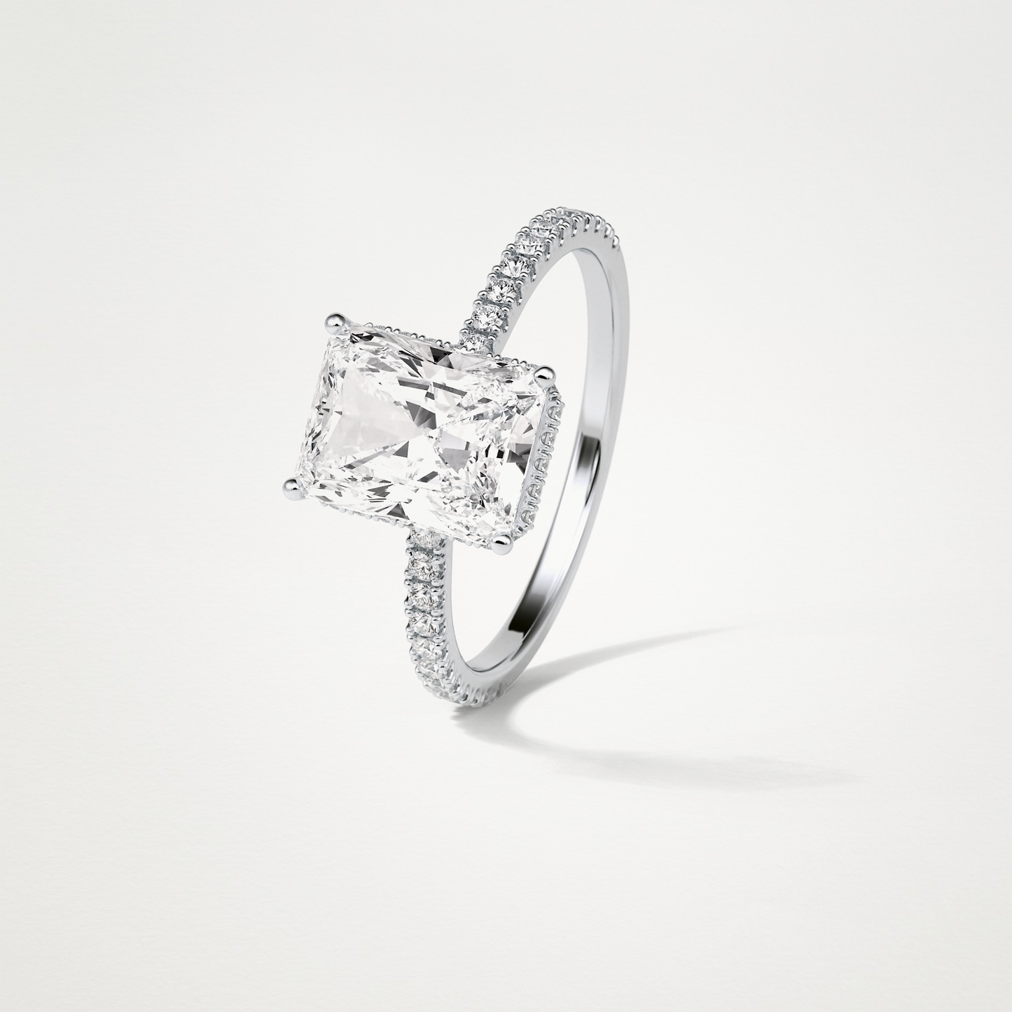 Radaint Hidden Halo & Pave Engagement Ring – 2.43 CT Lab-Created Brilliance in 10K/14K/18K Gold
