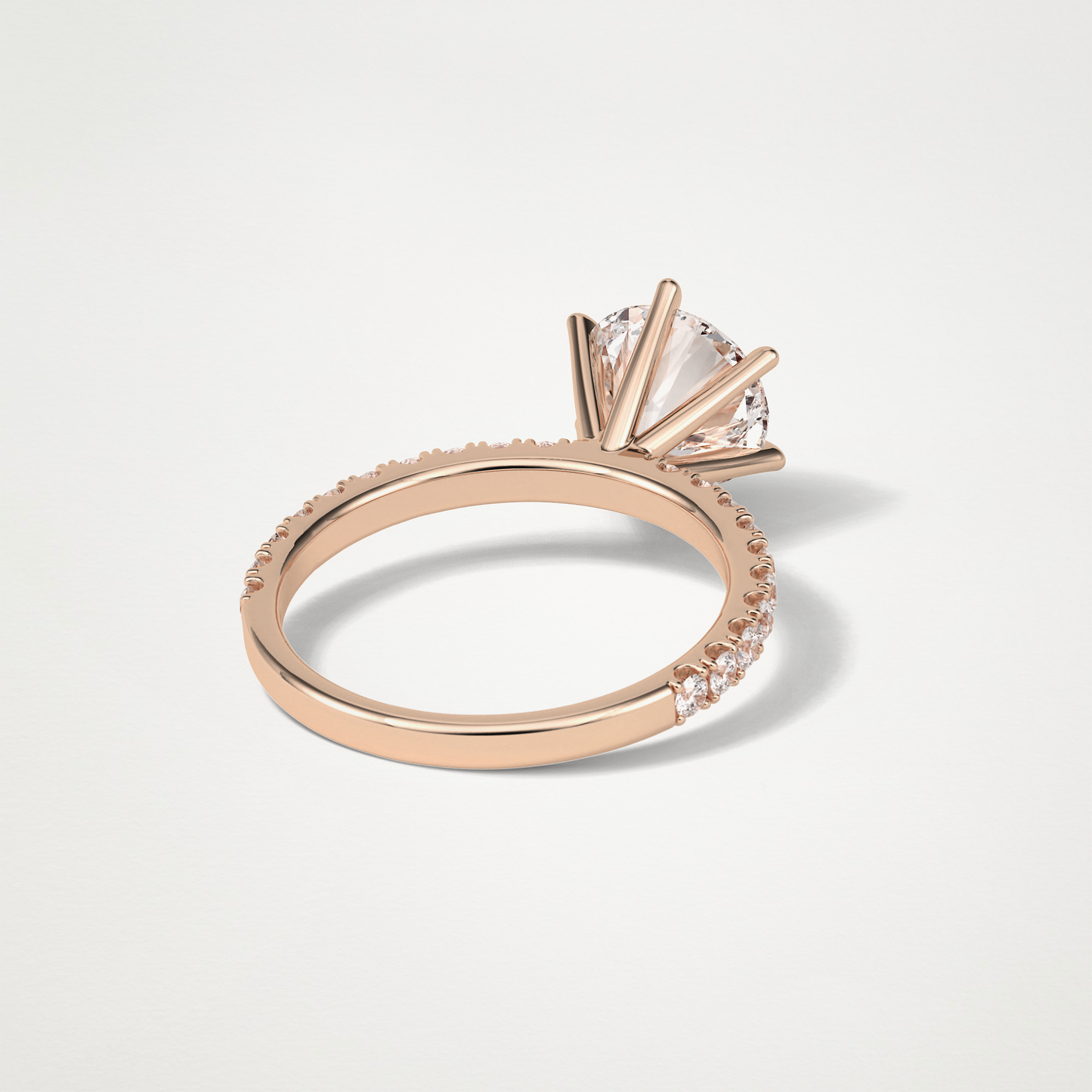 Round Pave Engagement Ring – 2.30 CT Lab-Created Brilliance in 10K/14K/18K Gold