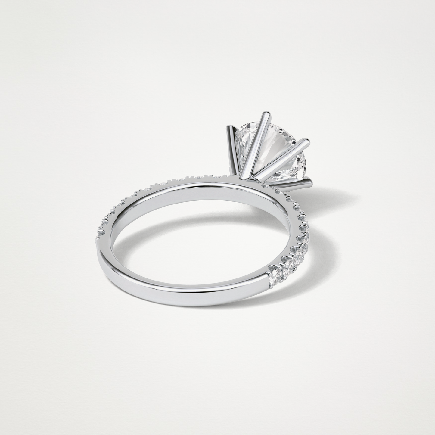 Round Pave Engagement Ring – 2.30 CT Lab-Created Brilliance in 10K/14K/18K Gold