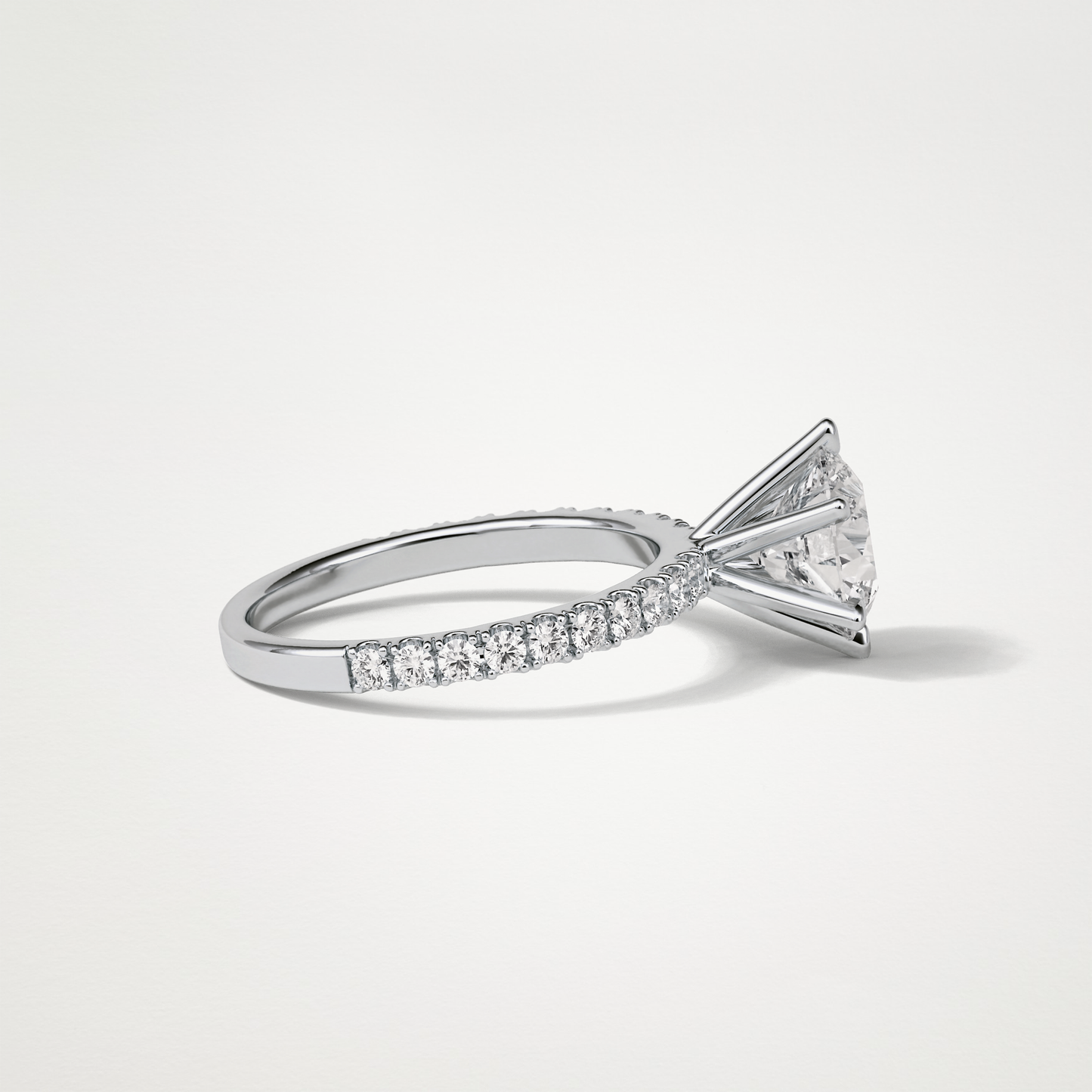 Round Pave Engagement Ring – 2.30 CT Lab-Created Brilliance in 10K/14K/18K Gold