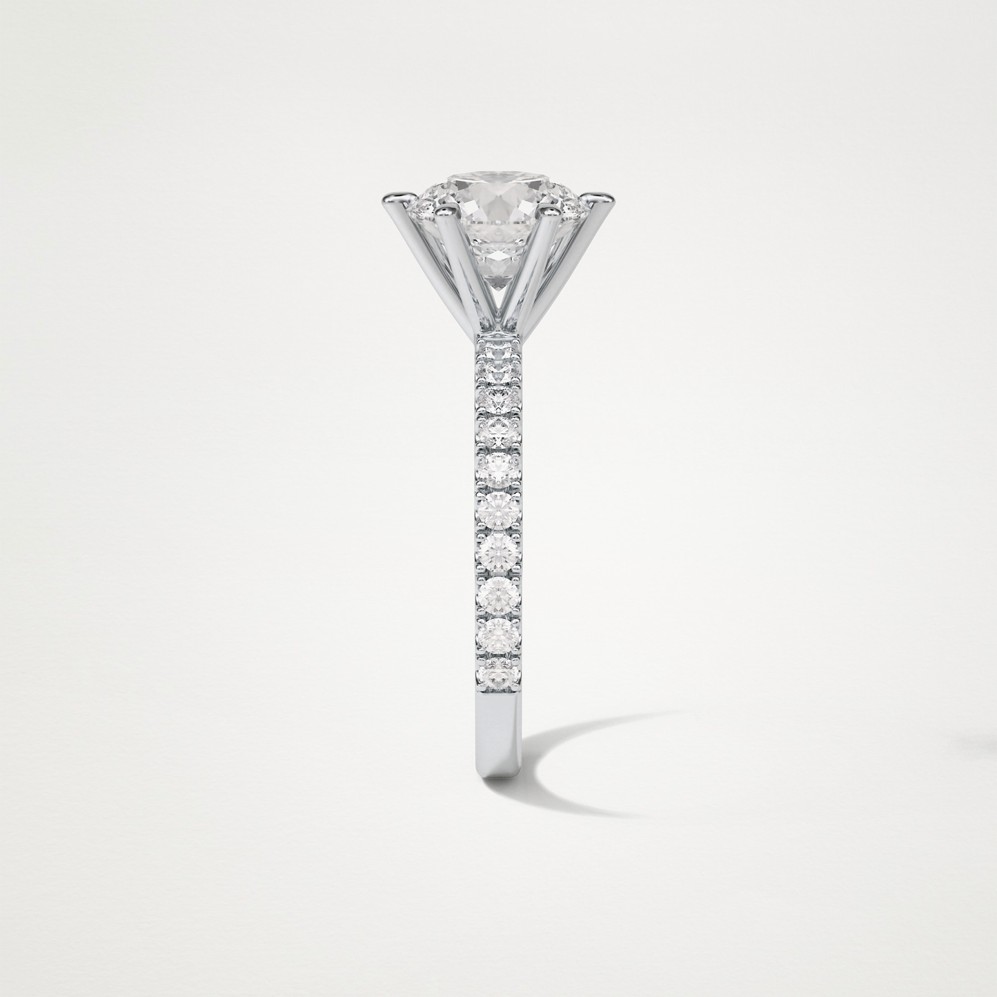 Round Pave Engagement Ring – 2.30 CT Lab-Created Brilliance in 10K/14K/18K Gold