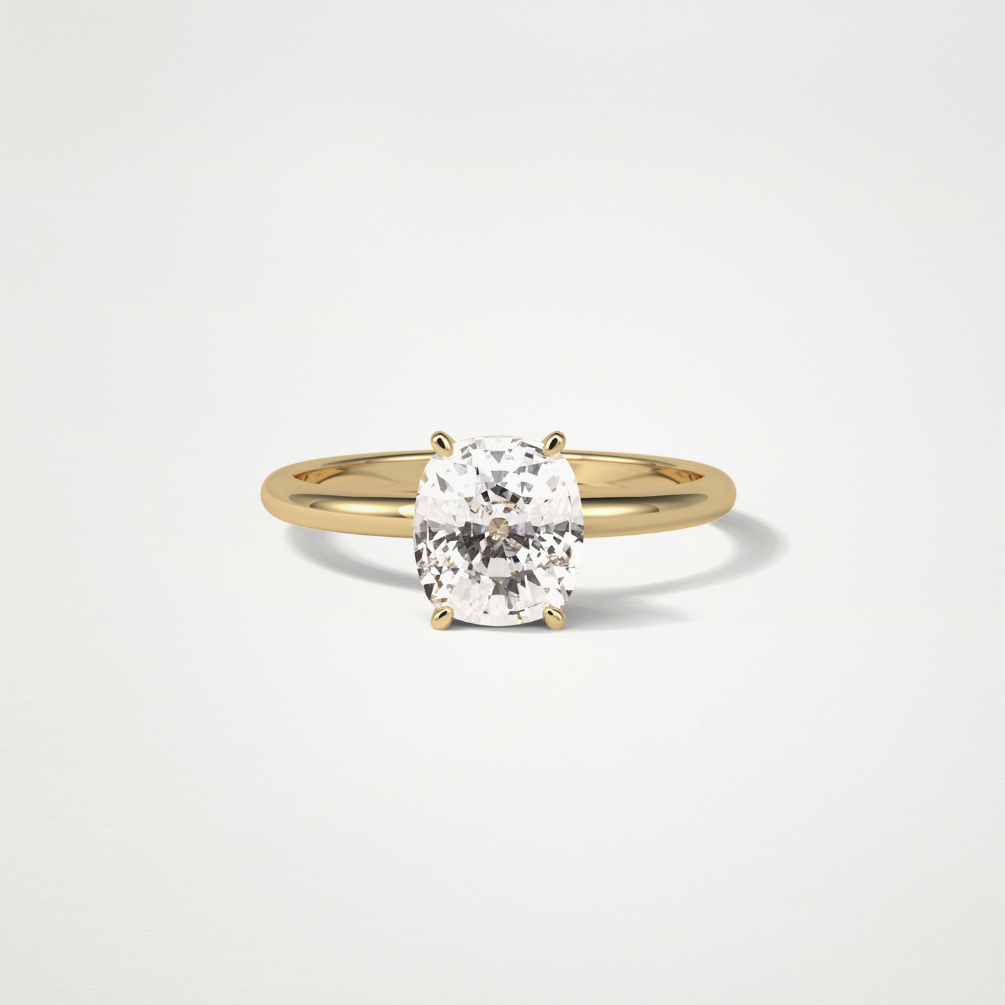 Elongated Cushion Solitaire Engagement Ring – 2.35 CT Lab-Created Brilliance in 10K/14K/18K Gold