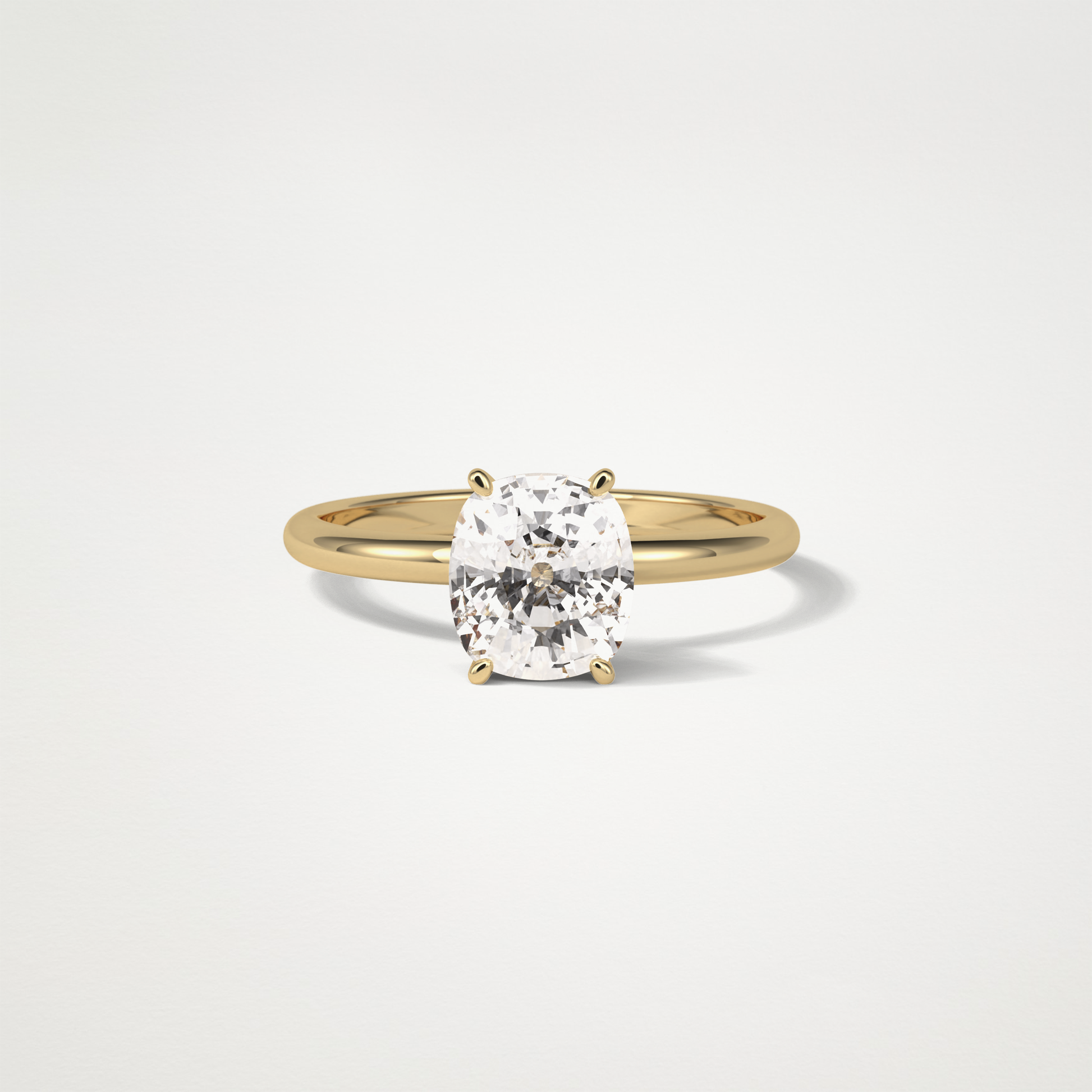 Elongated Cushion Solitaire Engagement Ring – 2.35 CT Lab-Created Brilliance in 10K/14K/18K Gold
