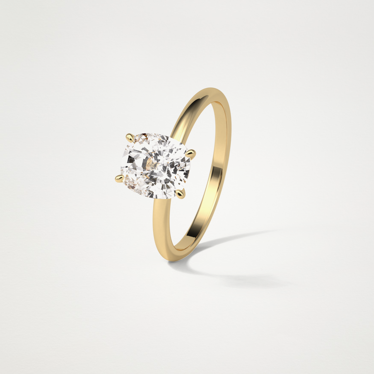Elongated Cushion Solitaire Engagement Ring – 2.35 CT Lab-Created Brilliance in 10K/14K/18K Gold