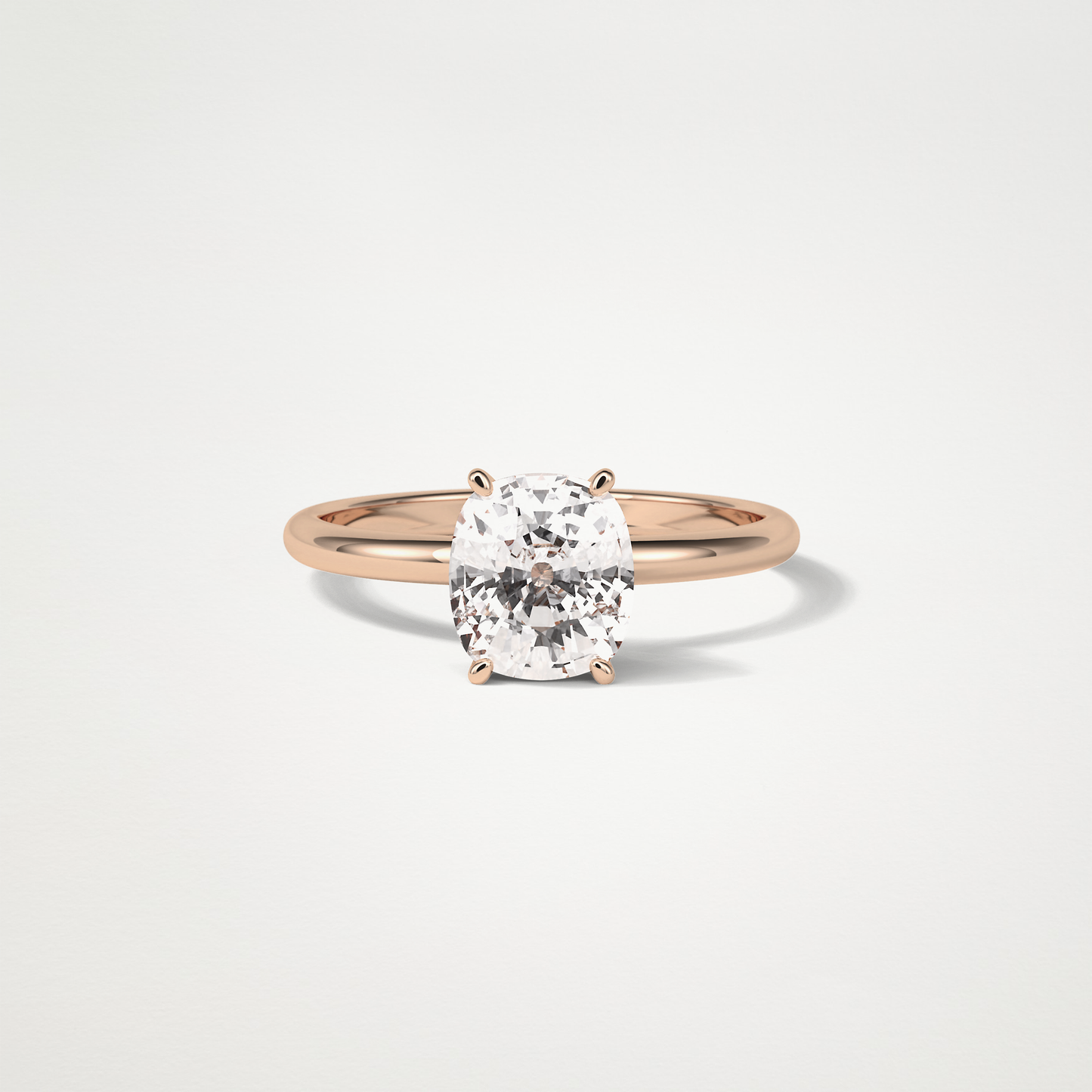 Elongated Cushion Solitaire Engagement Ring – 2.35 CT Lab-Created Brilliance in 10K/14K/18K Gold
