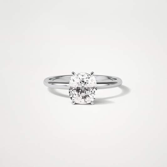 Elongated Cushion Solitaire Engagement Ring – 2.35 CT Lab-Created Brilliance in 10K/14K/18K Gold