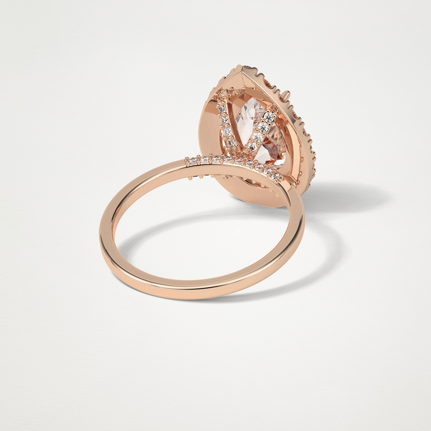 Pear Halo Engagement Ring – 3.10CT Lab-Created Brilliance in 10K/14K/18K Gold