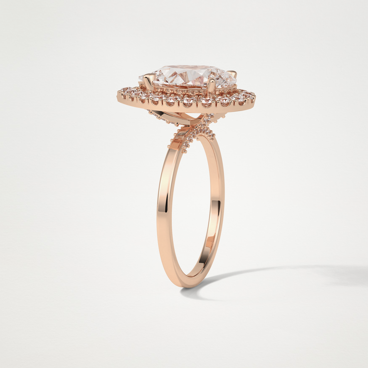 Pear Halo Engagement Ring – 3.10CT Lab-Created Brilliance in 10K/14K/18K Gold