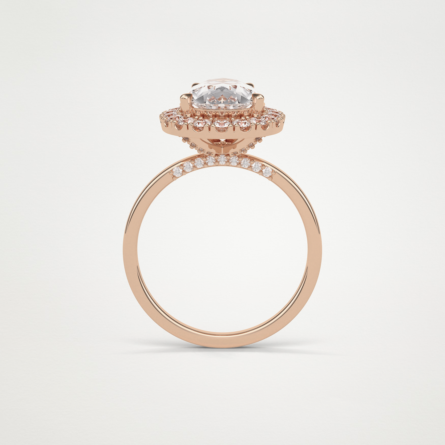 Pear Halo Engagement Ring – 3.10CT Lab-Created Brilliance in 10K/14K/18K Gold