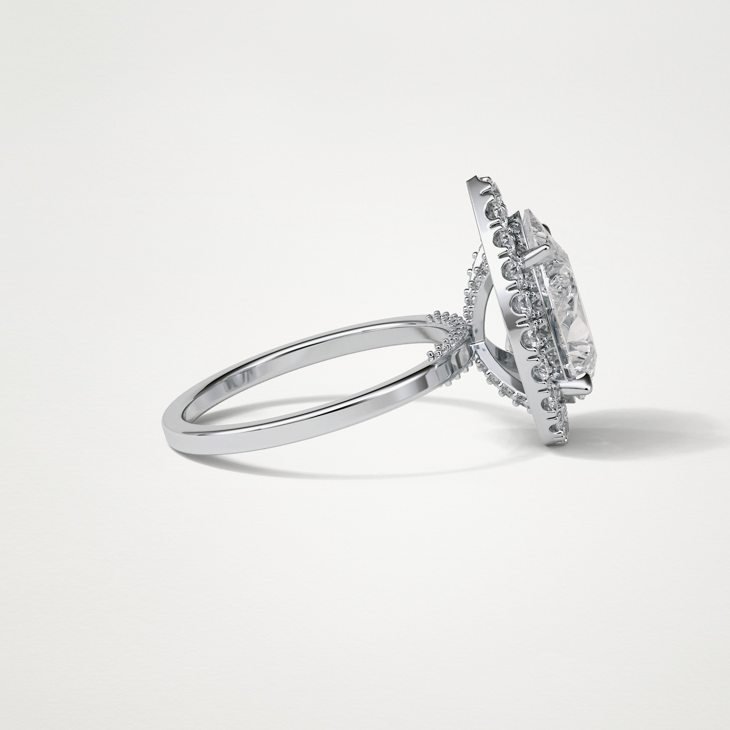 Pear Halo Engagement Ring – 3.10CT Lab-Created Brilliance in 10K/14K/18K Gold
