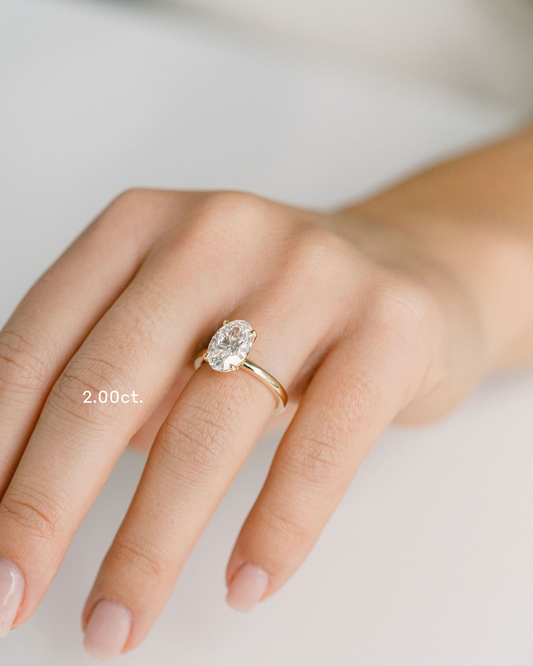 Marquise Shaped Three Stone Lab Grown Diamond Engagement Ring