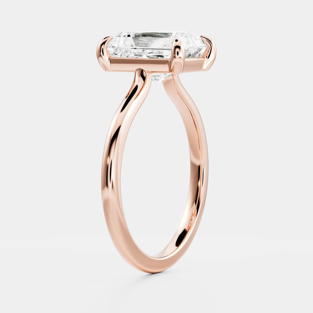 Stunning 2.0-3.0 CT Radiant Moissanite Engagement Ring with Solitaire Design