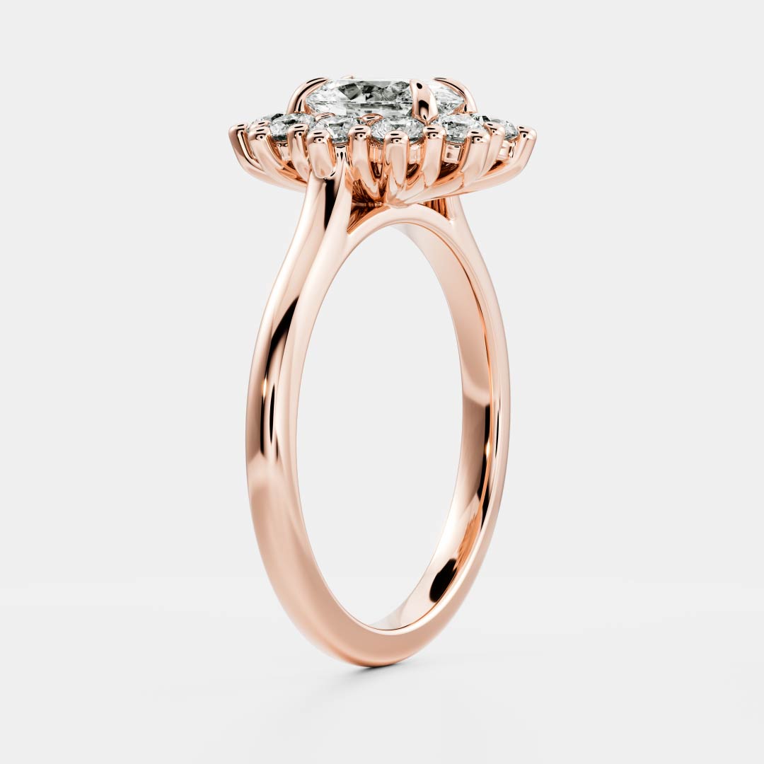 Stunning 1.0-2.0 CT Oval Moissanite Engagement Ring with Halo Design