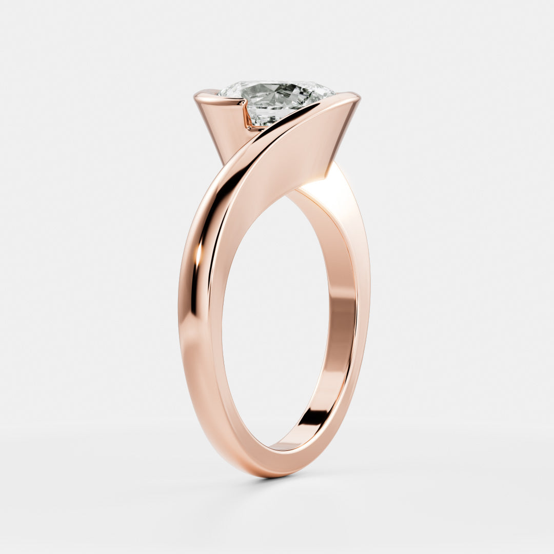 Marquise Cut Cluster Styled Lab Grown Diamond Engagement Ring