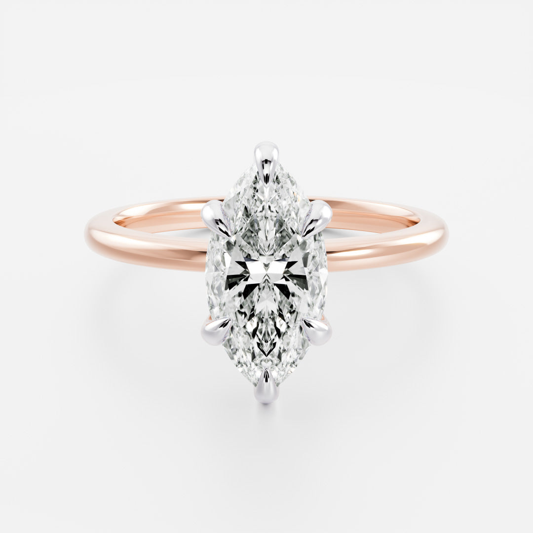 Stunning 1.5-2.5 CT Marquise Moissanite Engagement Ring with Solitaire Design