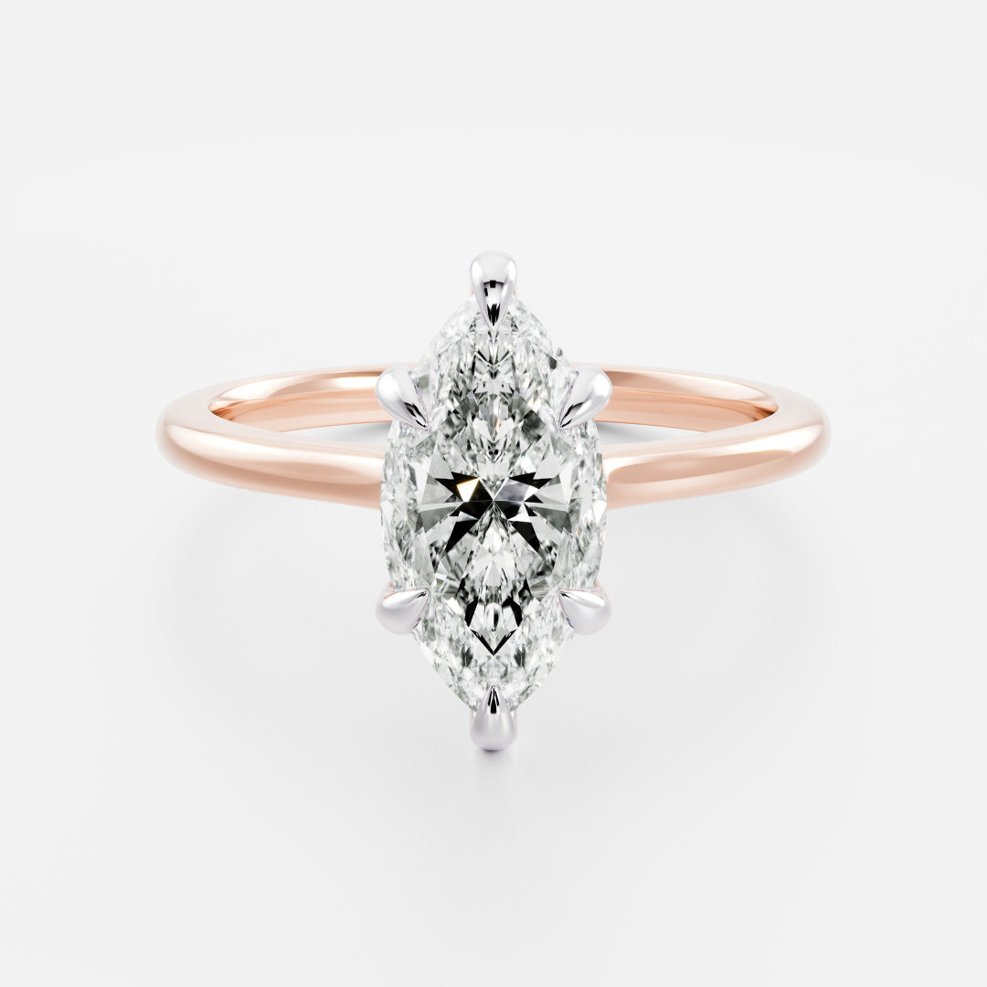 Stunning 1.5-2.5 CT Marquise Moissanite Engagement Ring with Solitaire Design