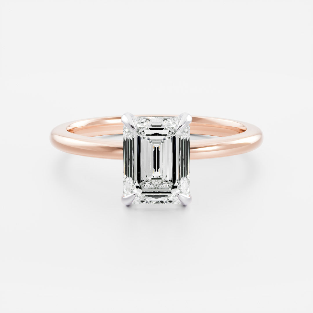 Stunning 1.5-2.5 CT Emerald Moissanite Engagement Ring with Solitaire Design