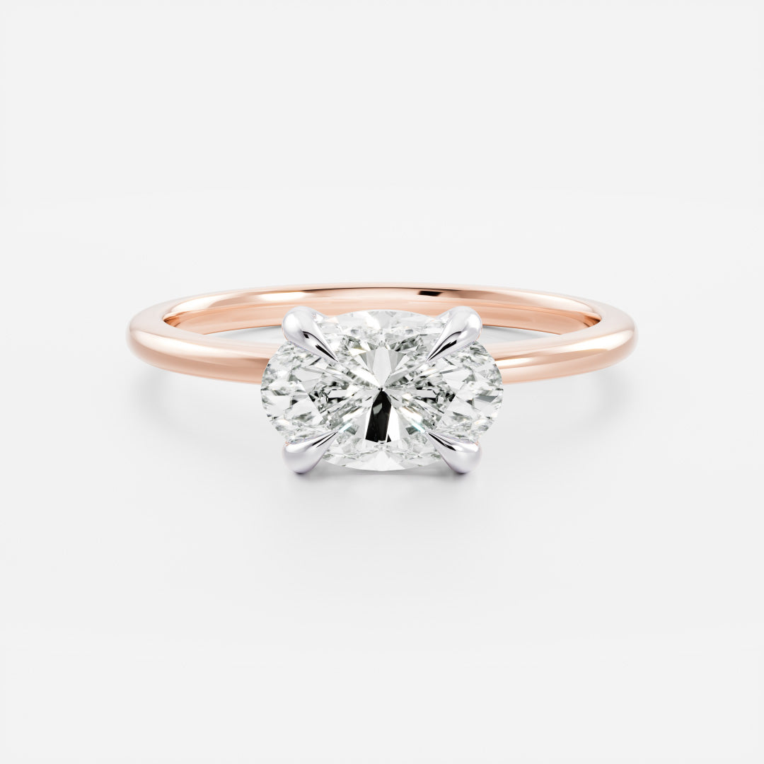 Stunning 1.5-2.5 CT Oval Moissanite Engagement Ring with Solitaire Design