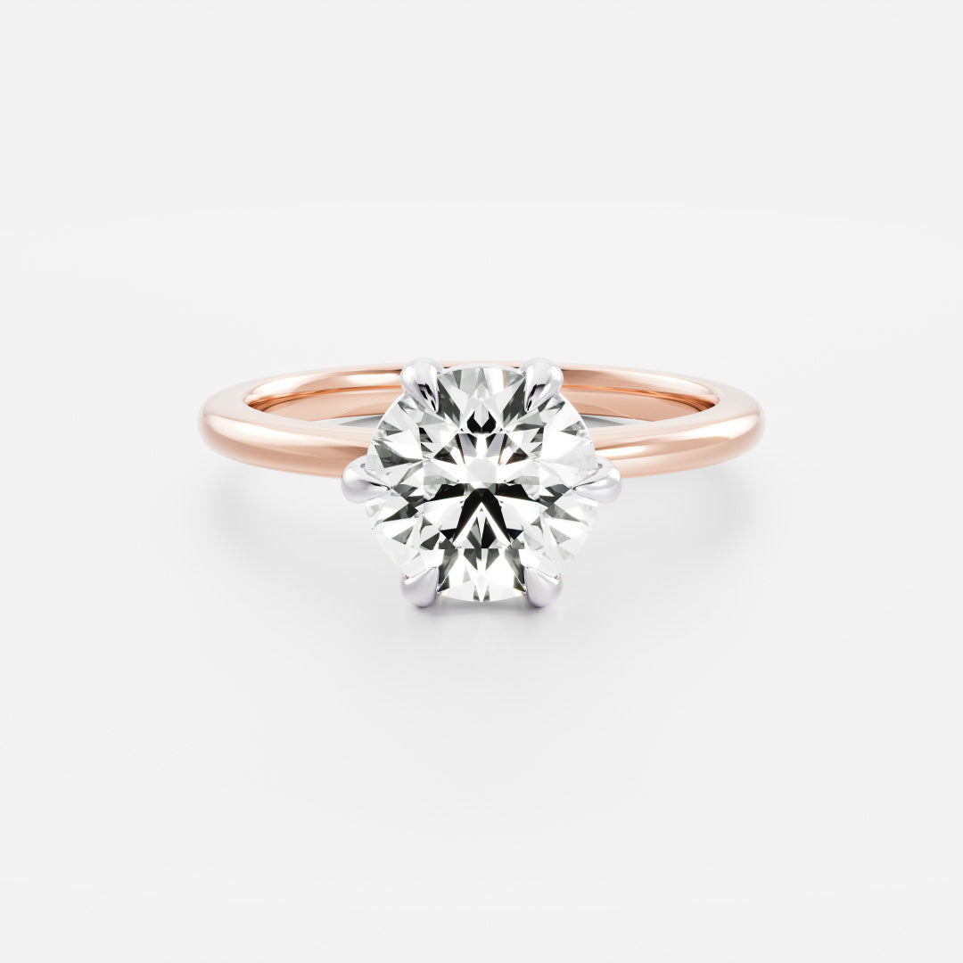 Stunning 1.0-2.0 CT Round Moissanite Engagement Ring with Solitaire Design