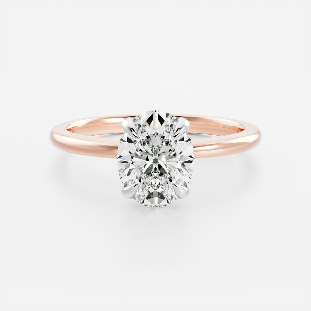 Stunning 2.0-3.0 CT Oval Moissanite Engagement Ring with Solitaire Design