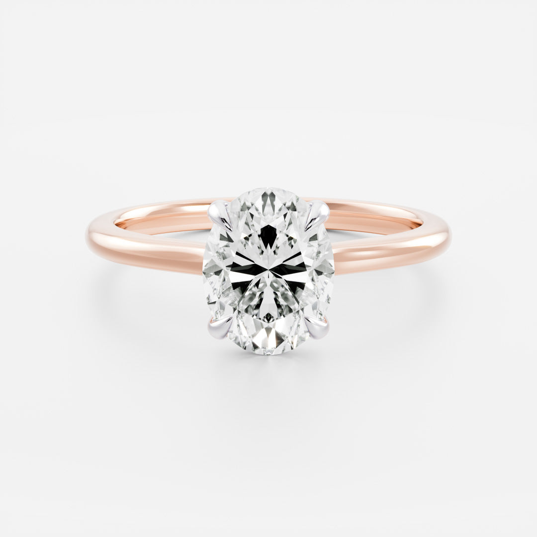 Stunning 1.5-2.5 CT Oval Moissanite Engagement Ring with Solitaire Design