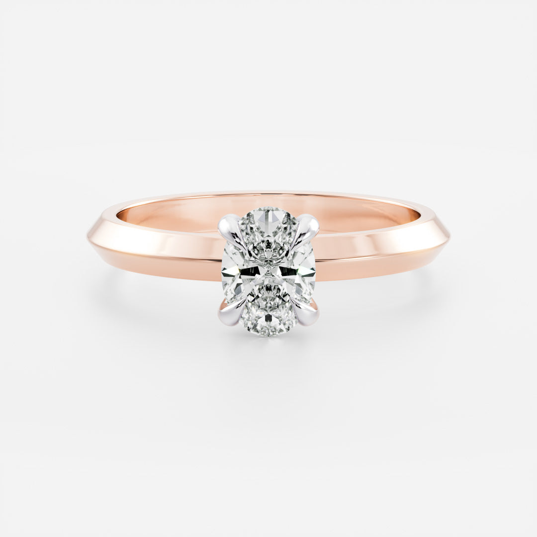 Stunning 1.0-2.0 CT Oval Moissanite Engagement Ring with Solitaire Design
