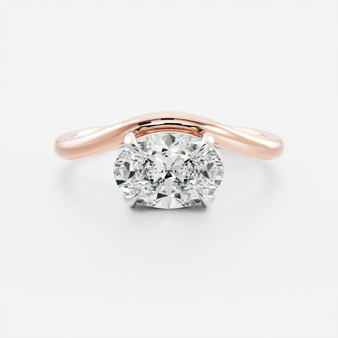 Stunning 1.5-2.5 CT Oval Moissanite Engagement Ring with Solitaire Design