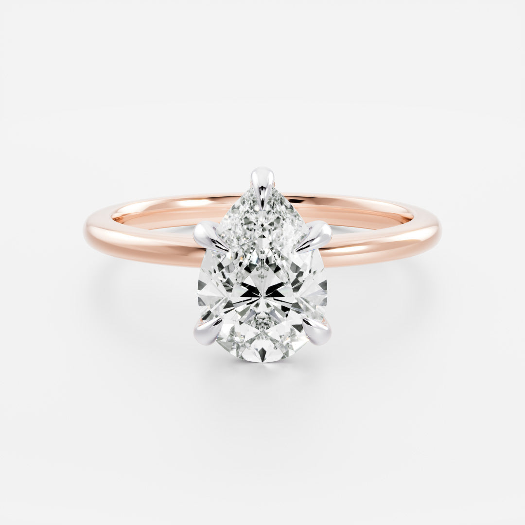 Stunning 1.5-2.5 CT Pear Moissanite Engagement Ring with Solitaire Design