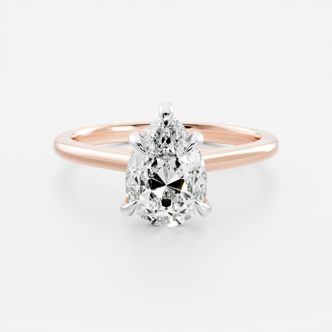 Stunning 1.5-2.5 CT Pear Moissanite Engagement Ring with Solitaire Design