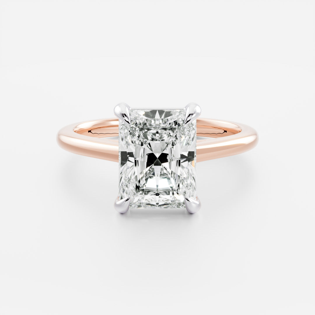 Stunning 2.0-3.0 CT Radiant Moissanite Engagement Ring with Solitaire Design