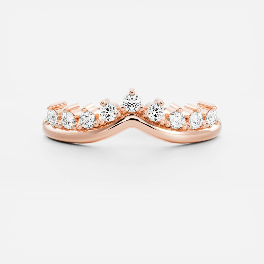 Stunning 0.20 TCW Round Moissanite Stones Wedding Bands