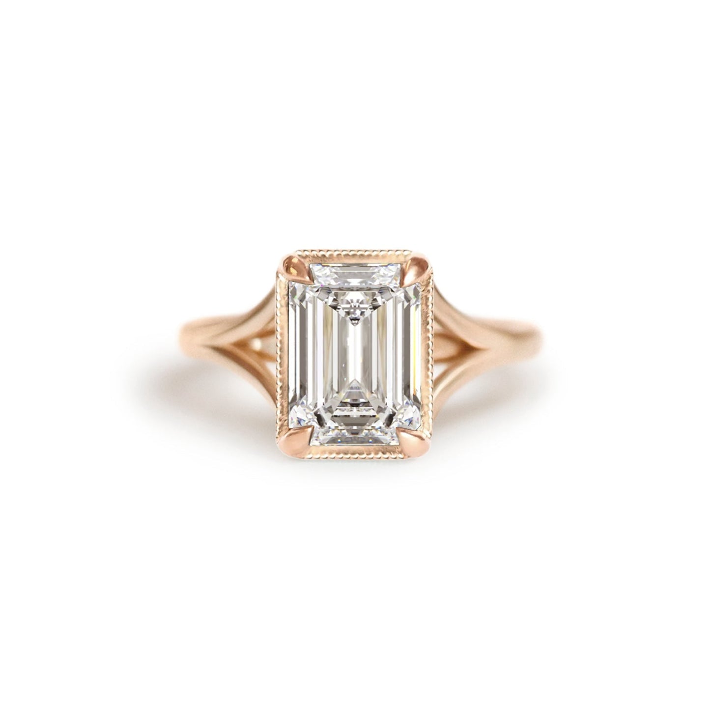 Marquise Shaped Three Stone Lab Grown Diamond Engagement Ring