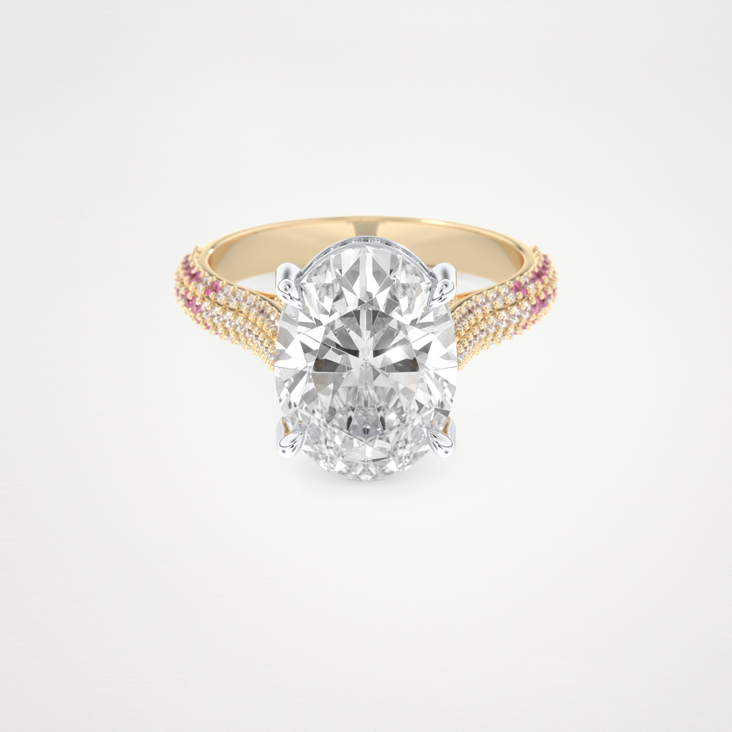 4.30 CT Moissanite Oval Engagement Ring – Inspired by Lady Gaga 1