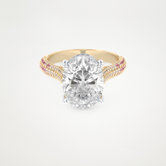 4.30 CT Moissanite Oval Engagement Ring – Inspired by Lady Gaga 1