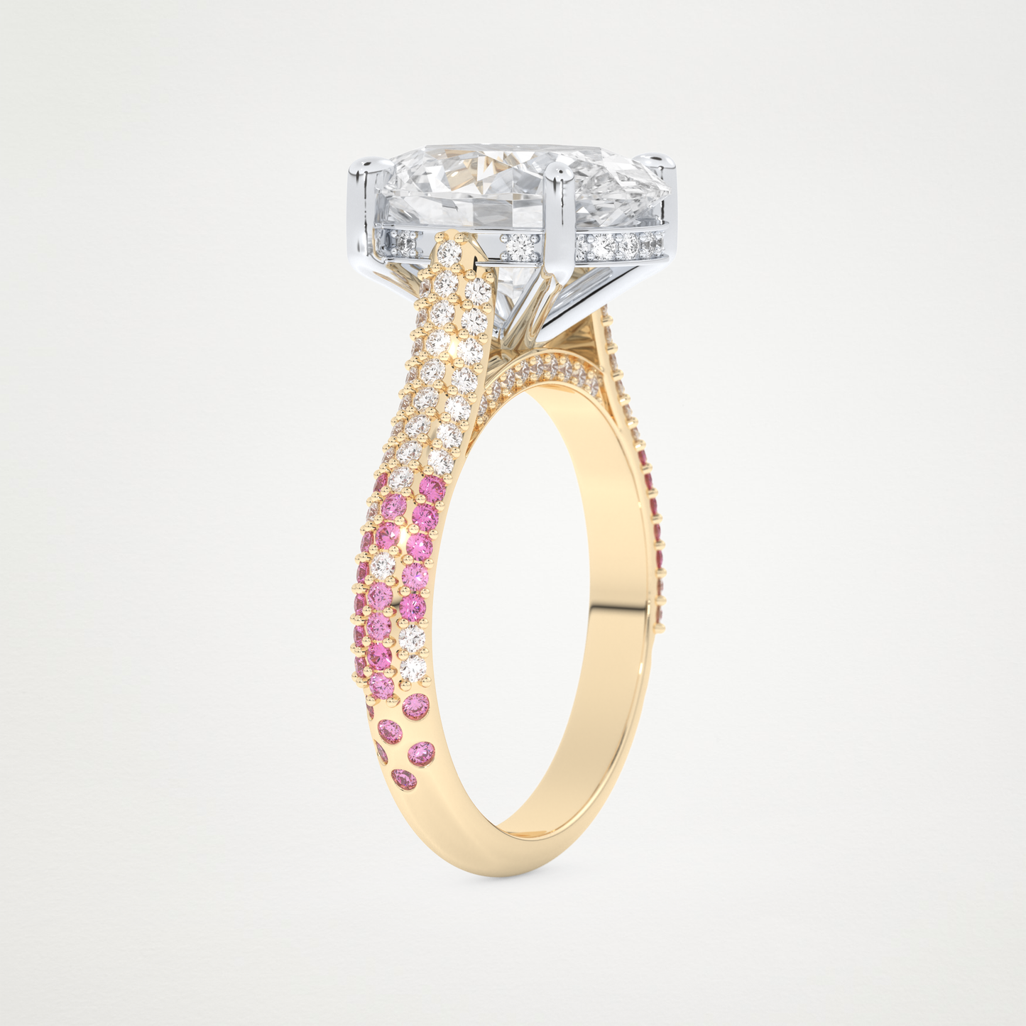 4.30 CT Moissanite Oval Engagement Ring – Inspired by Lady Gaga 4