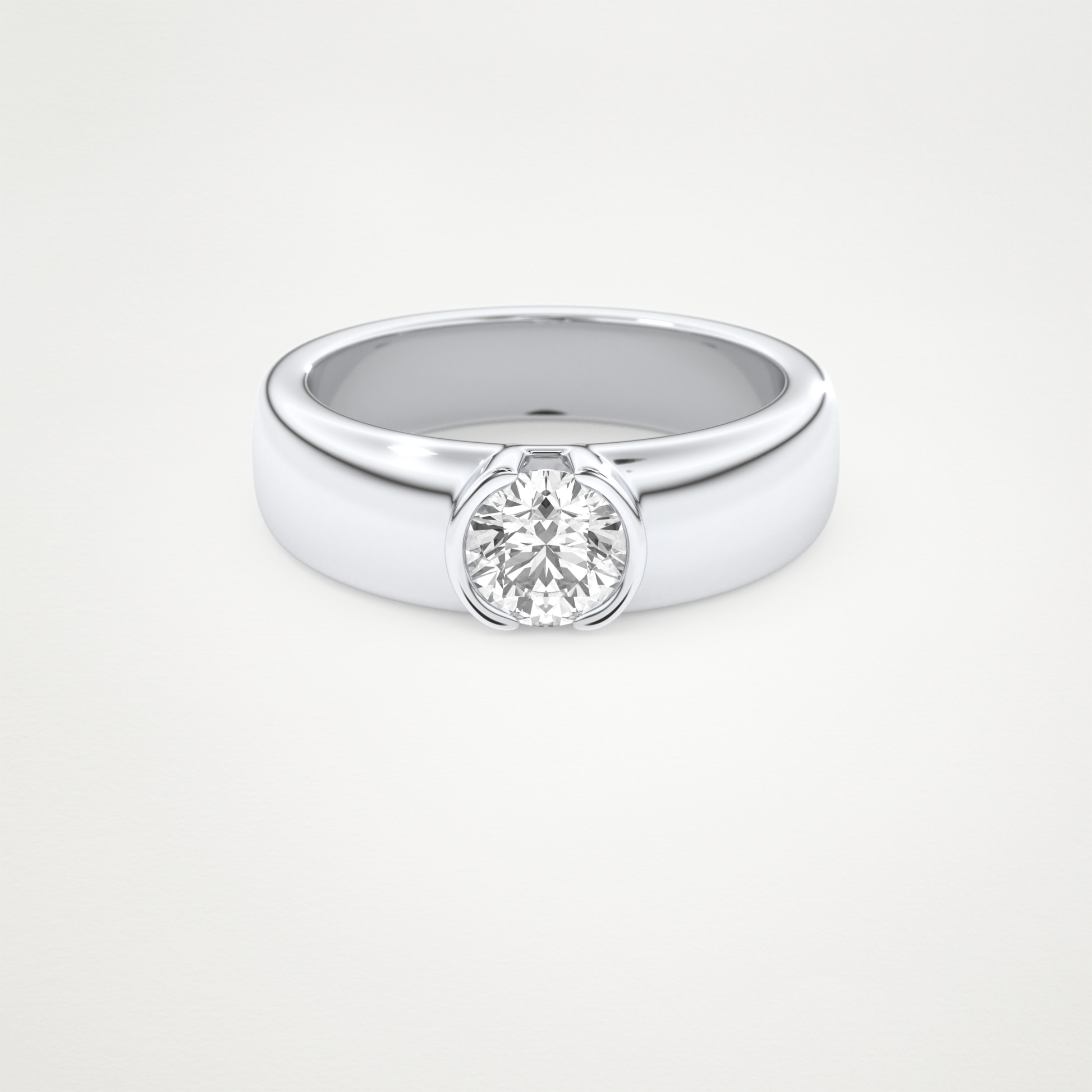 0.60 CT Moissanite Round Engagement Ring – Inspired by Dua Lipa 1