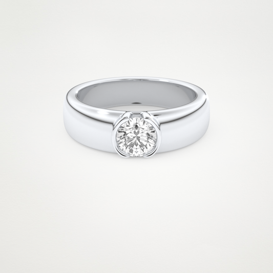 0.60 CT Moissanite Round Engagement Ring – Inspired by Dua Lipa 1