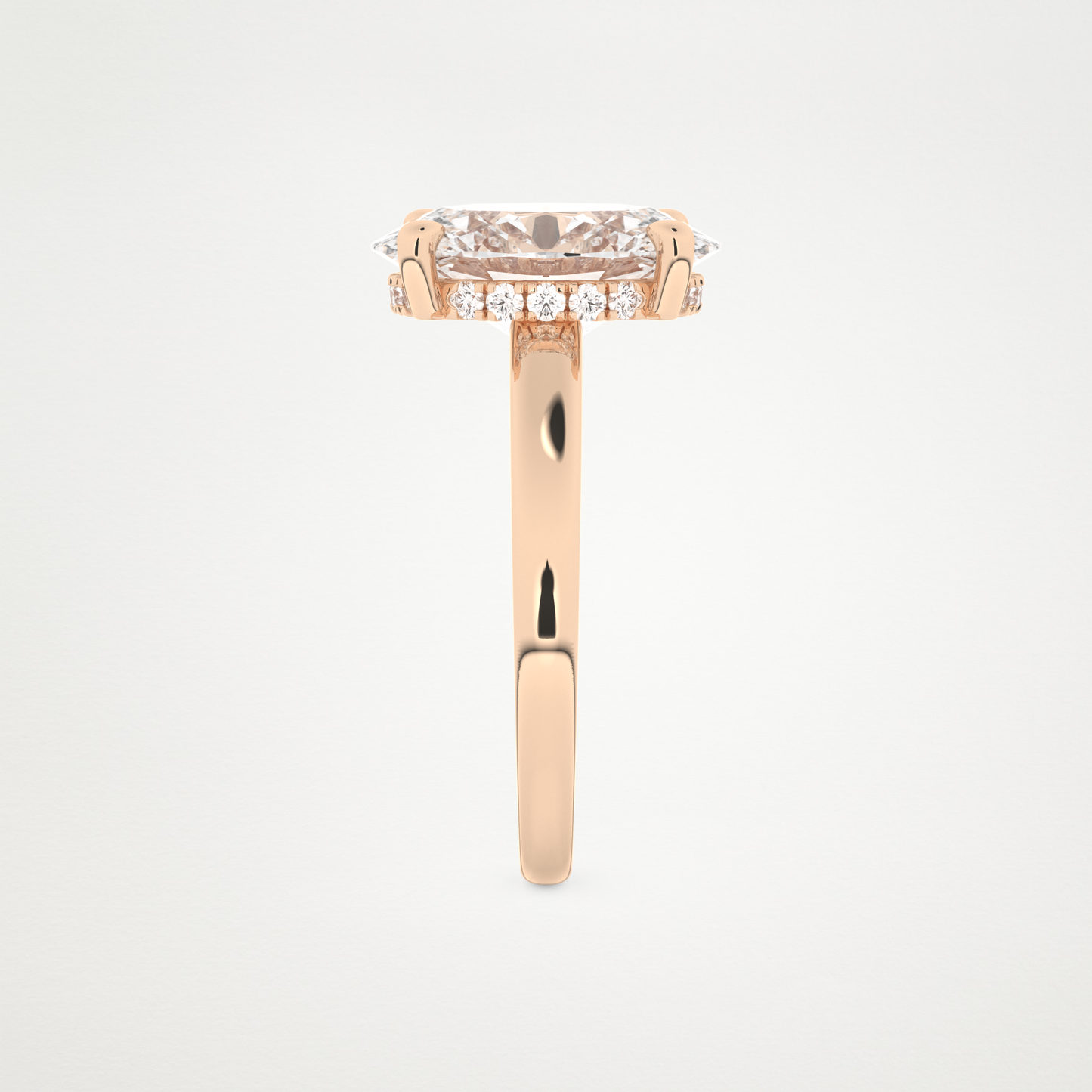 4.30 CT Moissanite Oval Engagement Ring – Inspired by Hailey Bieber 18