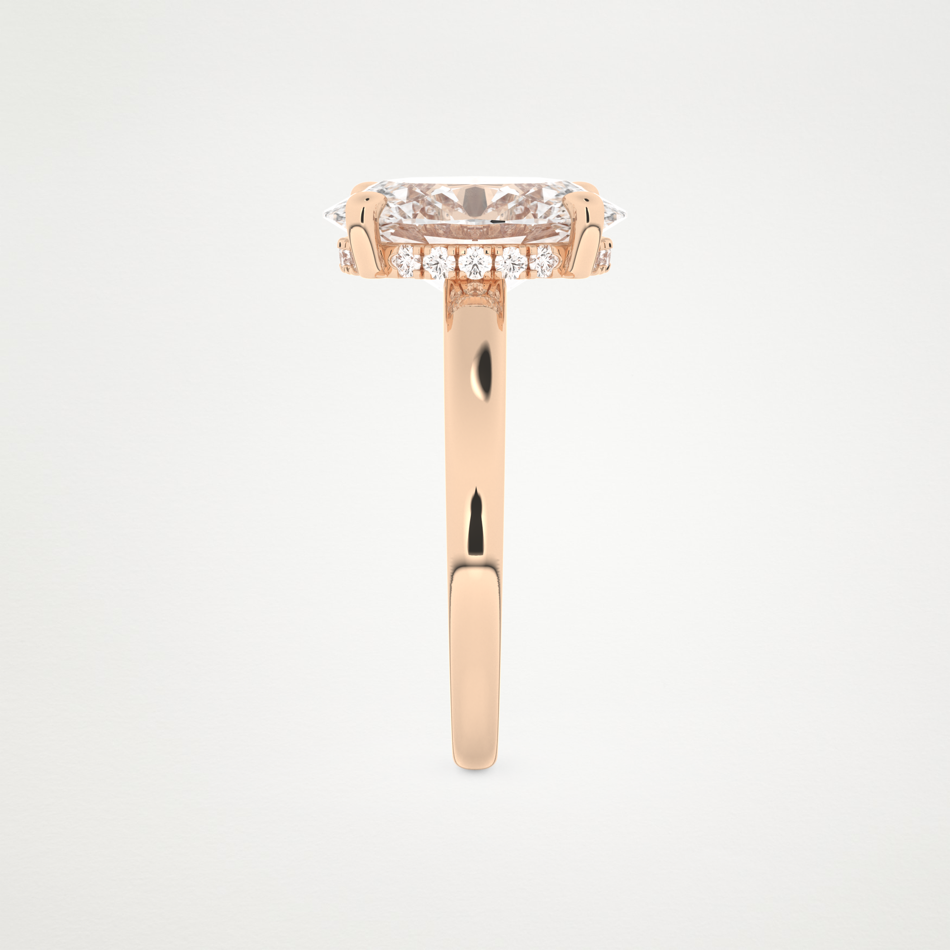 4.30 CT Moissanite Oval Engagement Ring – Inspired by Hailey Bieber 18