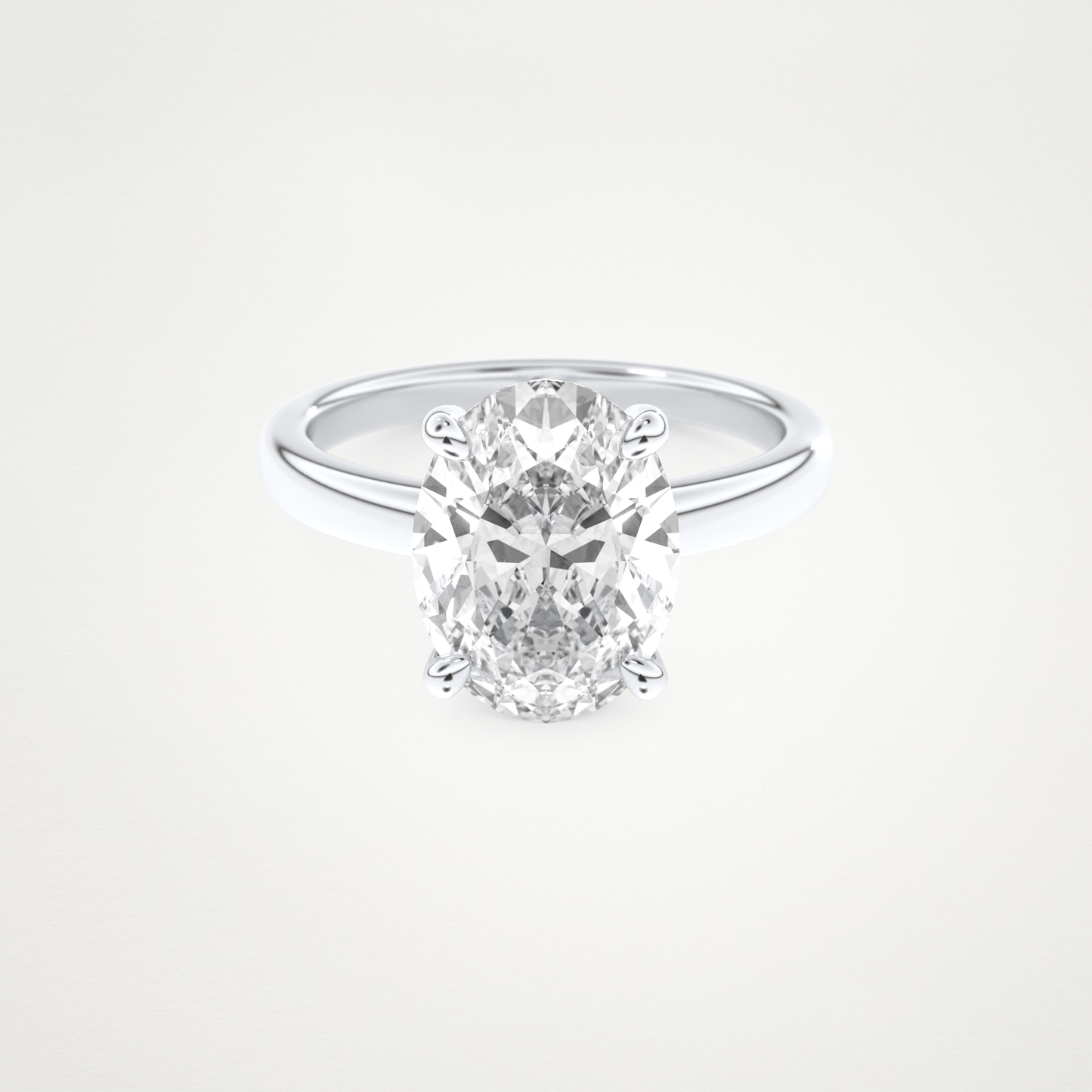 4.30 CT Moissanite Oval Engagement Ring – Inspired by Hailey Bieber 1