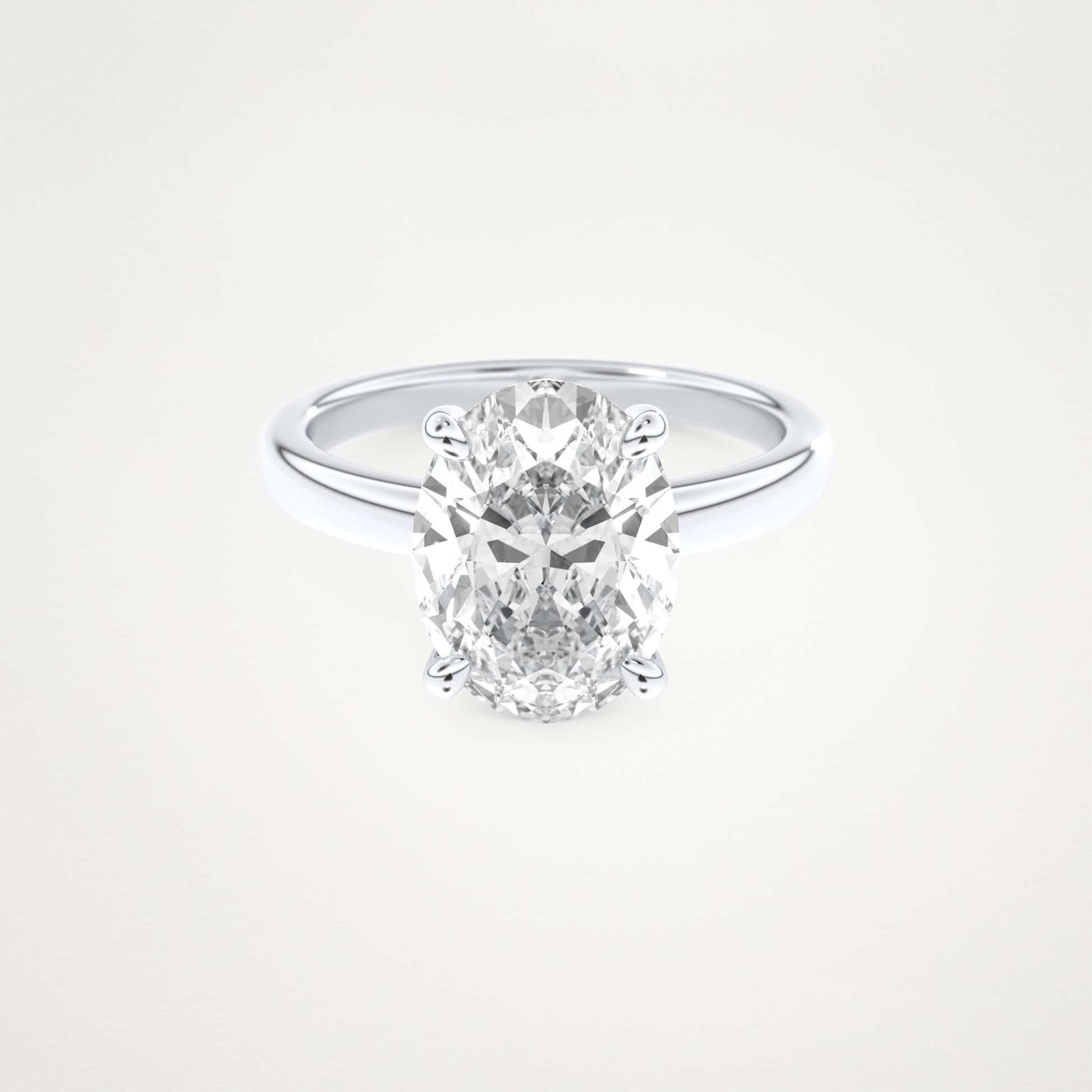 4.30 CT Moissanite Oval Engagement Ring – Inspired by Hailey Bieber 1