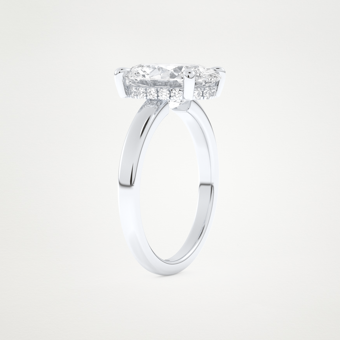 4.30 CT Moissanite Oval Engagement Ring – Inspired by Hailey Bieber 4