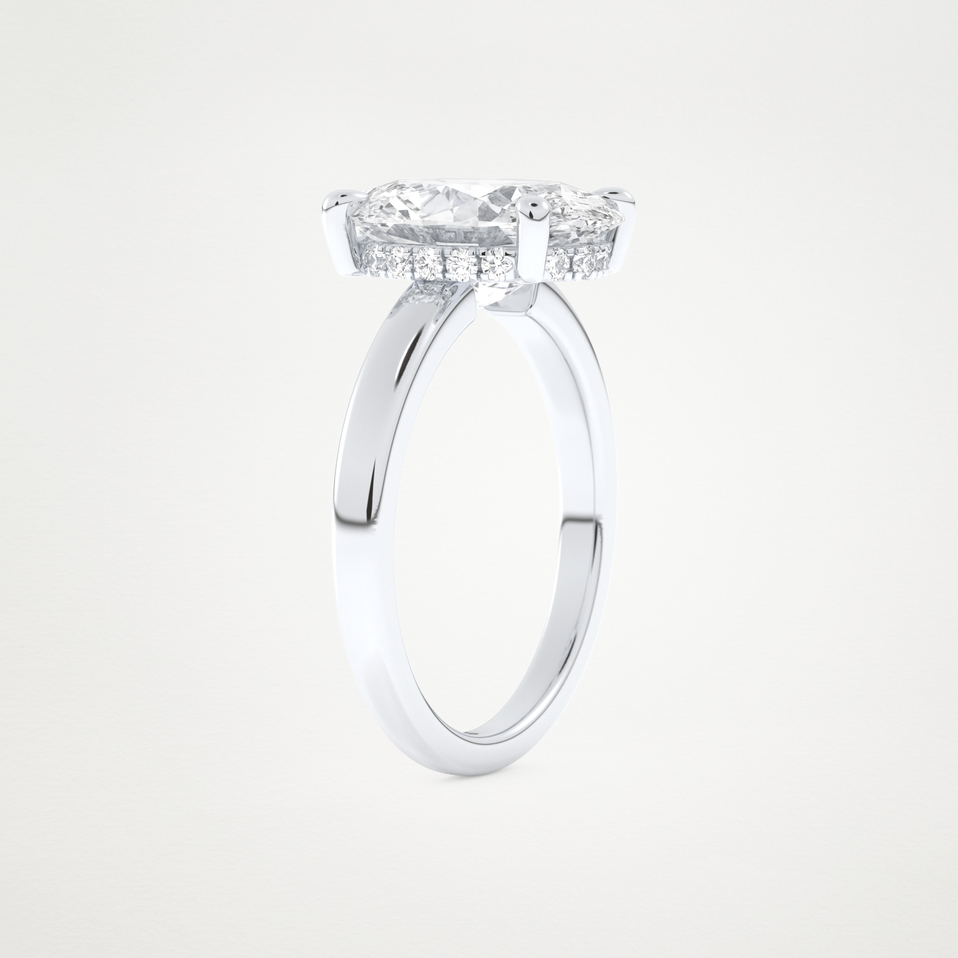 4.30 CT Moissanite Oval Engagement Ring – Inspired by Hailey Bieber 4