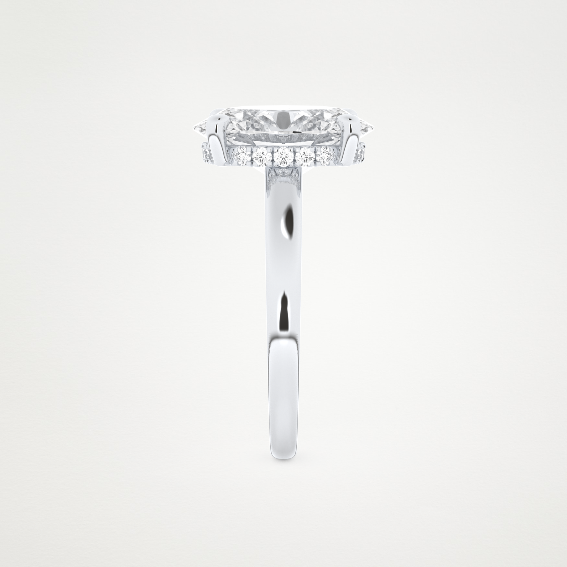 4.30 CT Moissanite Oval Engagement Ring – Inspired by Hailey Bieber 6