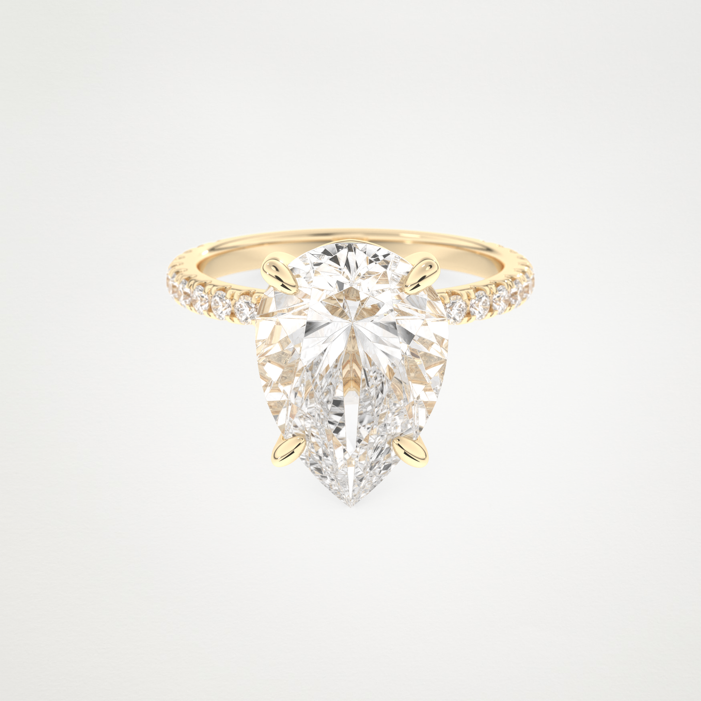 5 CT Moissanite Pear Engagement Ring – Inspired by Adele 7