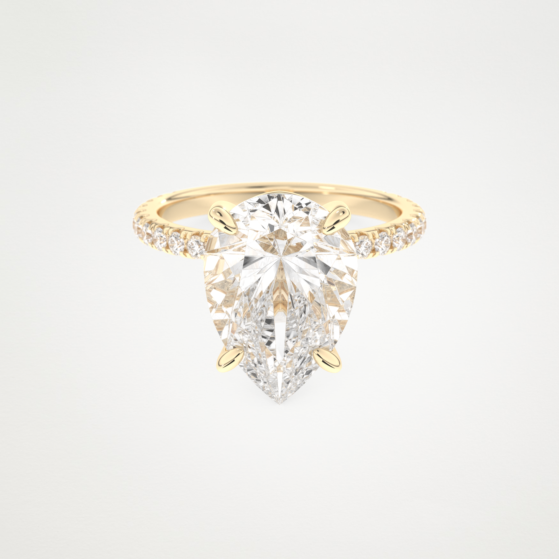 5 CT Moissanite Pear Engagement Ring – Inspired by Adele 7