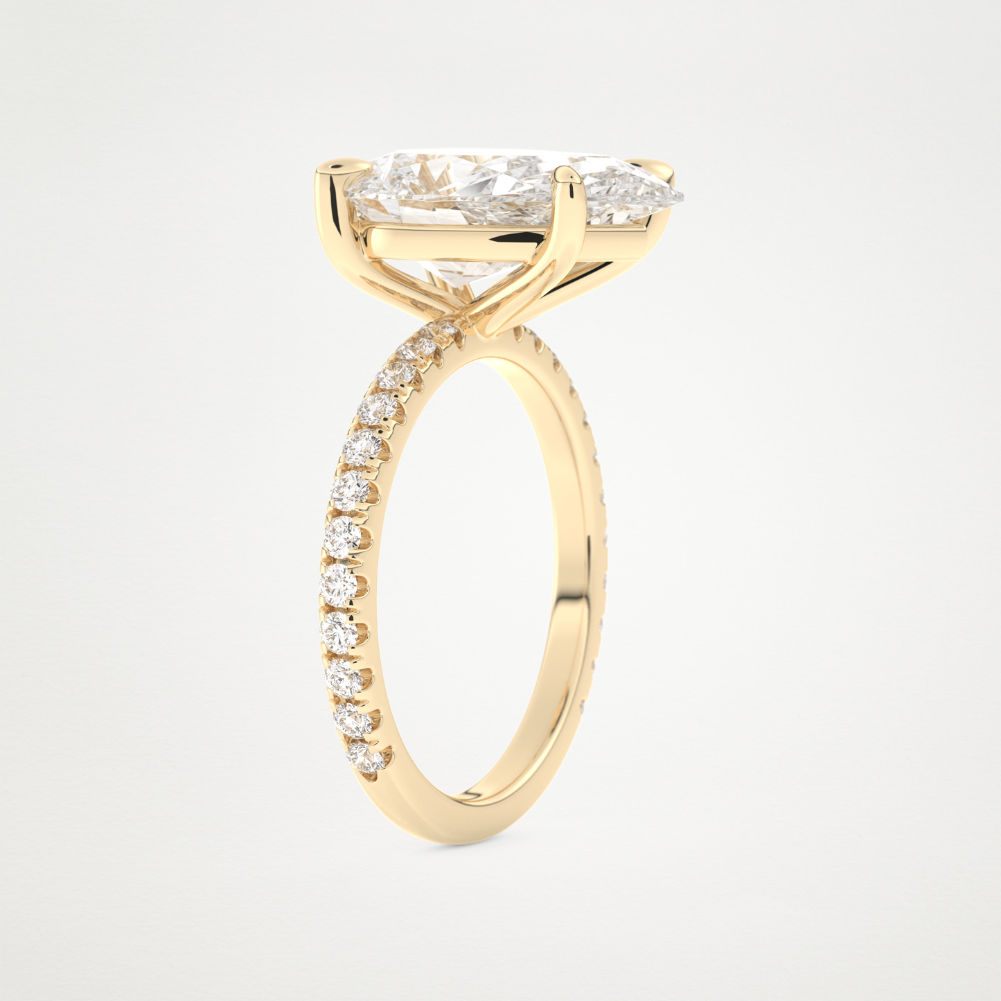 5 CT Moissanite Pear Engagement Ring – Inspired by Adele 10