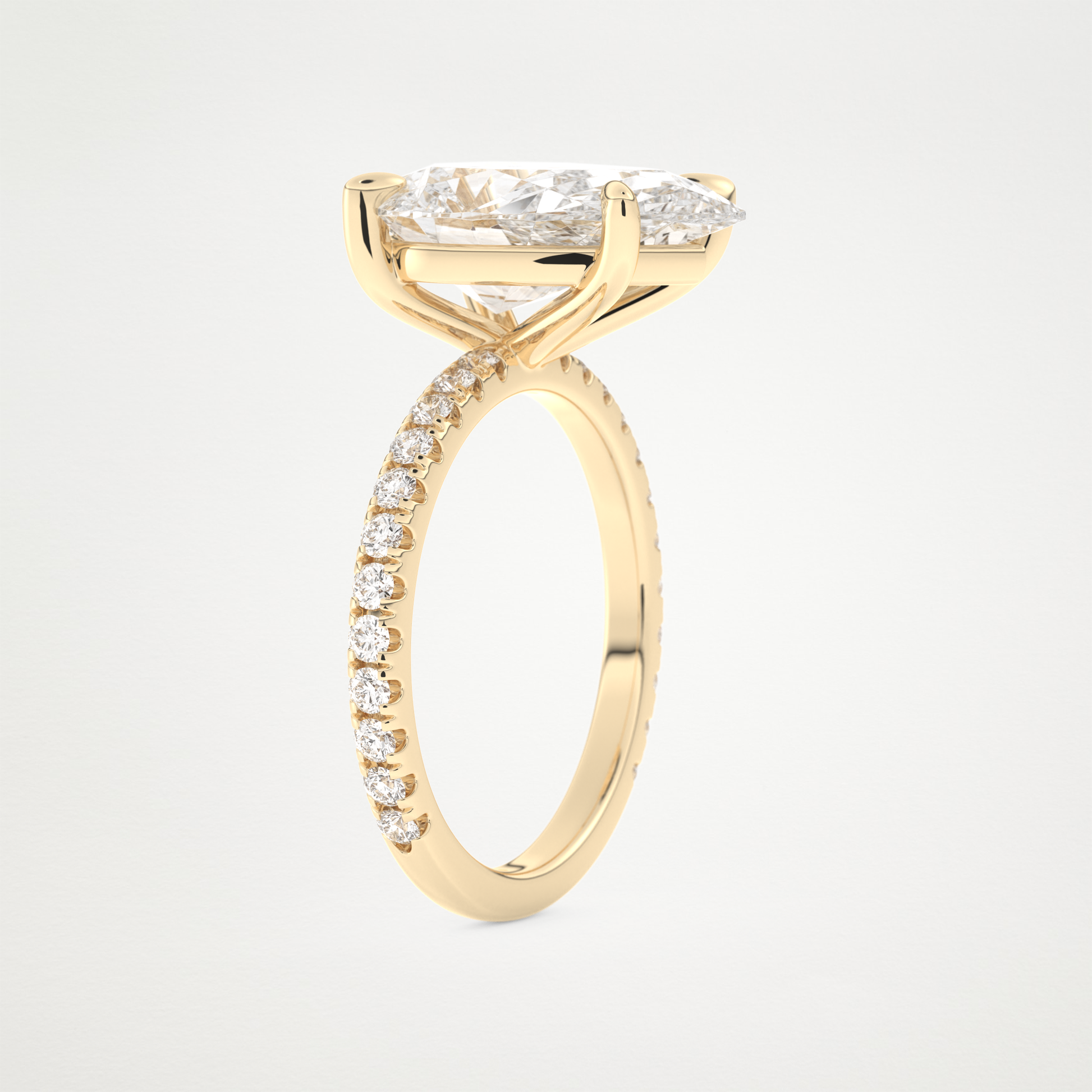 5 CT Moissanite Pear Engagement Ring – Inspired by Adele 10